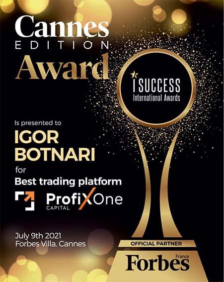 Award for best trading platform ProfiXone